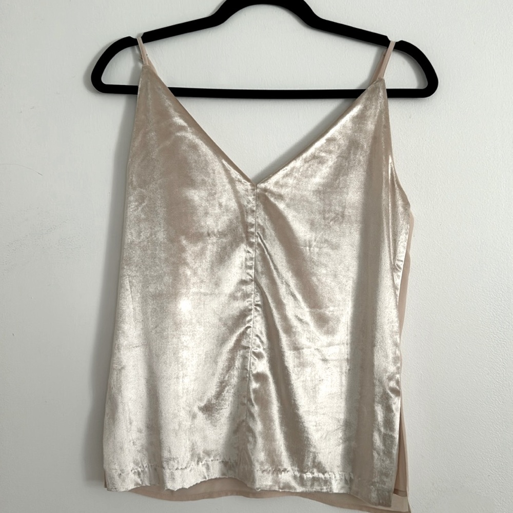 Habitual - velvet front tank top with flowy back - Small